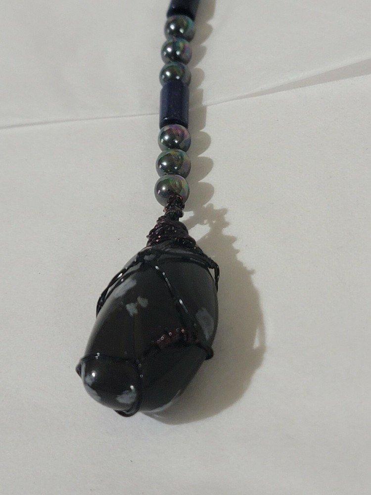 Pendulum Snowflake Obsidian