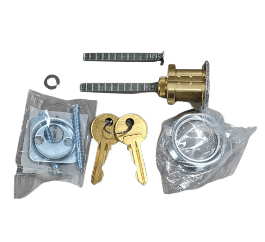 2-PACK US Lock Rim Cylinder Solid Brass GA Keyway Chrome KA2