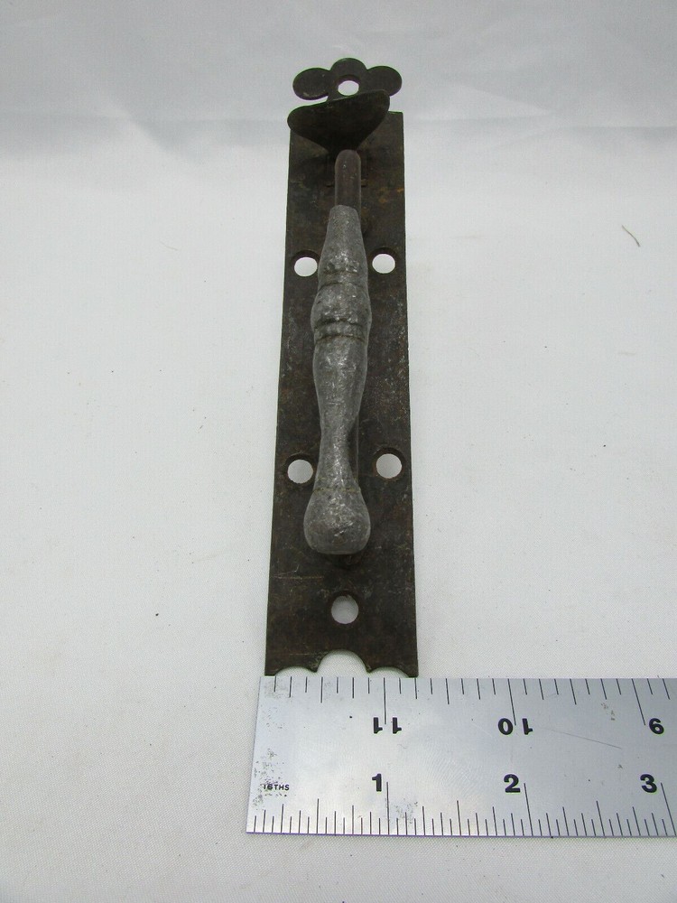 Antique VTG Door Handle Pull Latch Gate Arts Rustic Hand Wrought Barn Lead