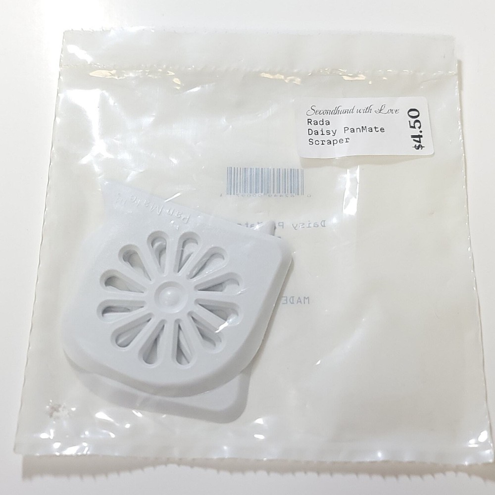 Rada Daisy PanMate Scraper Kitchen Utensil Plastic White New in Package Two Pack