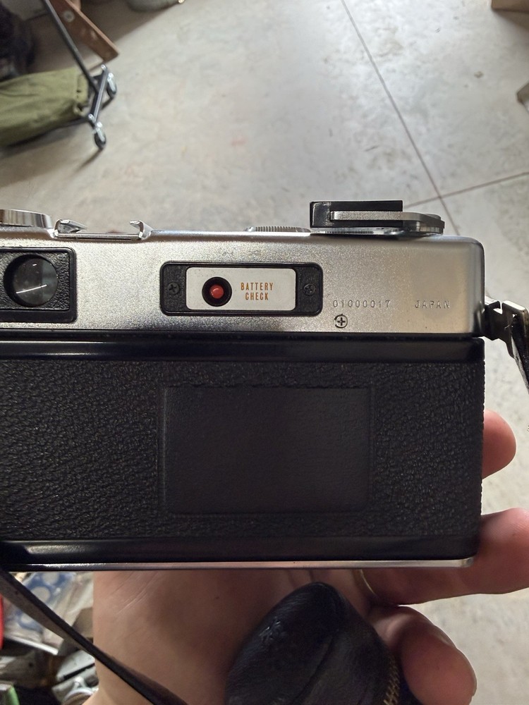 Yashica Electro 35 Rangefinder Camera Black Silver with Case