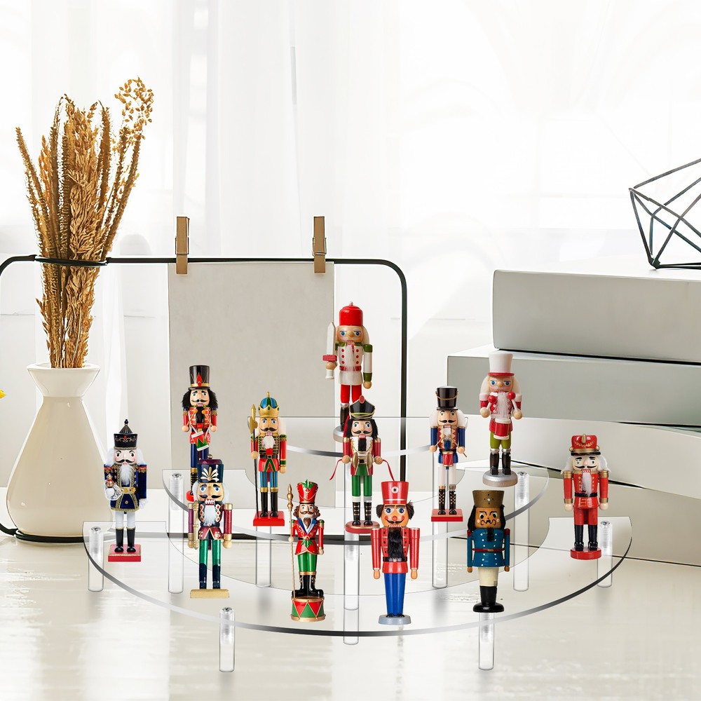 2PACK 3 Tier Acrylic Display Risers, Large Perfume Organizer Stand, Clear