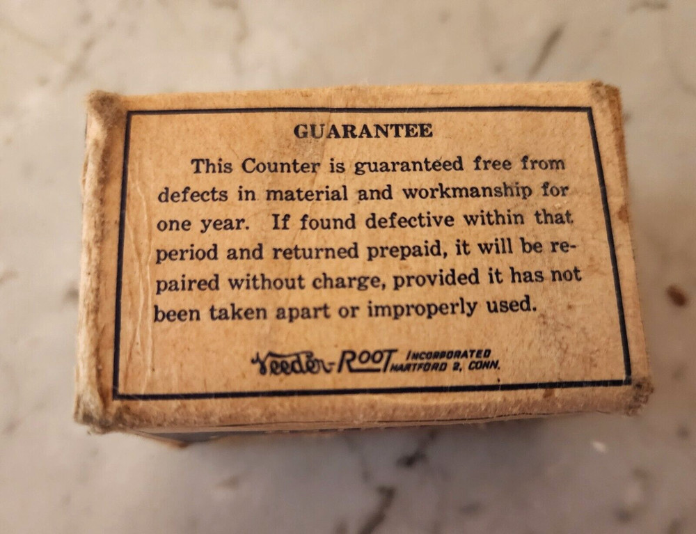 Vintage Veeder Root Counter Small Box Only