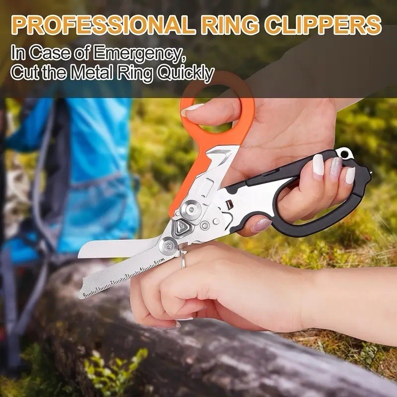 Life Saving Emt Scissors Multi Function Sharp Ring Cutter Wrench Belt Cutter