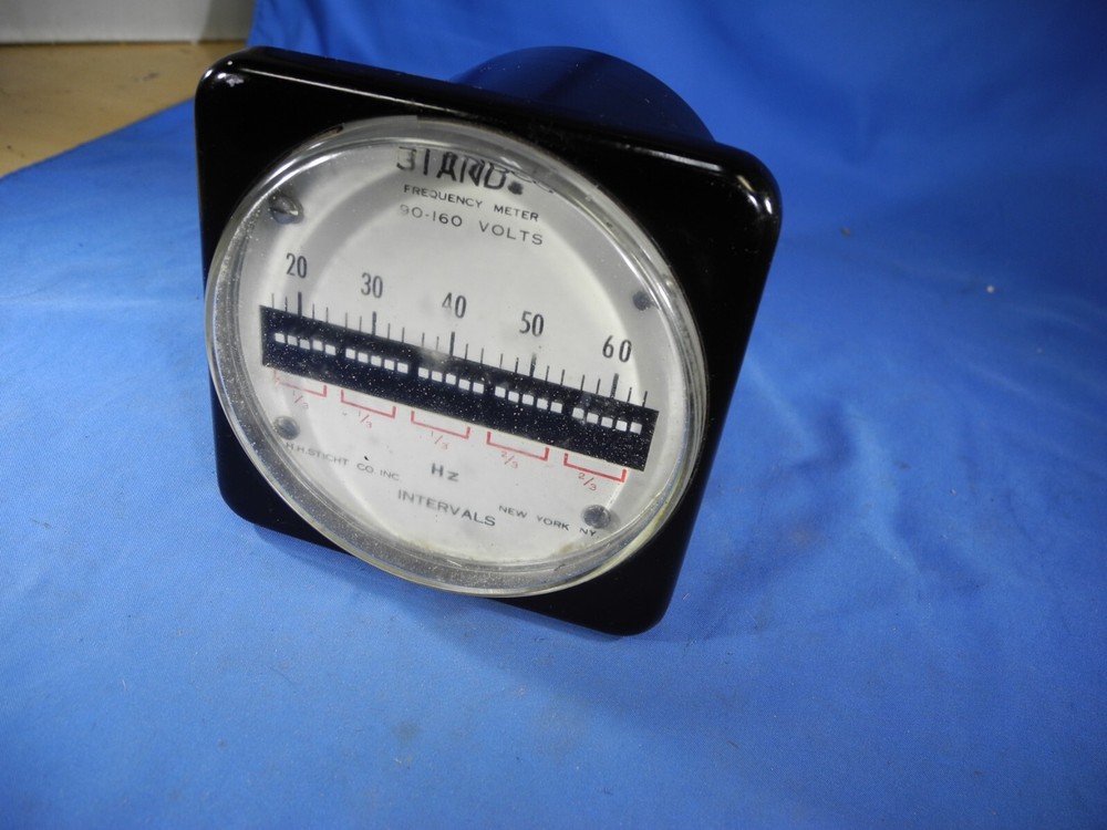 Big STANDCO FREQUENCY METER 20-60 Cycles Per Second 90-190V (Tested!)