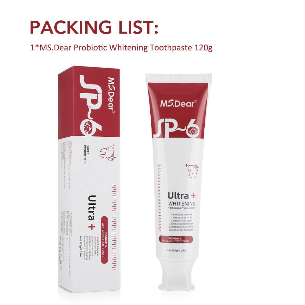 2Pcs Super Probiotic SP-6 Toothpaste, Probiotics Bright White Toothpaste, Sp 6
