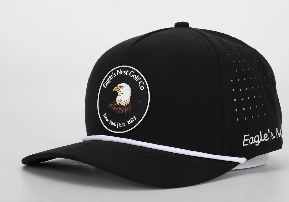 Rope Snapback Golf Hat/Cap Eagle's Nest Golf Co. (Black)