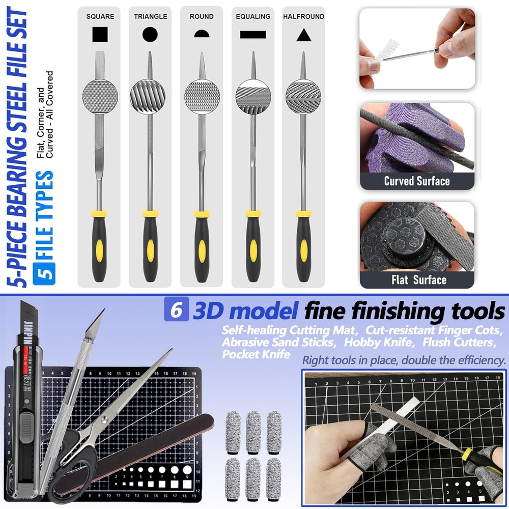 262 pcs Large 3D Printer Tool Set (w/Tool Bag) – Integrates Basic Model Tools...