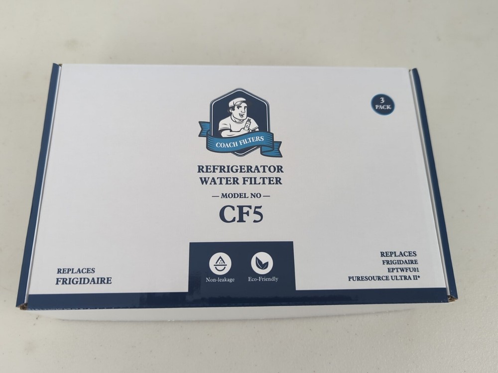 3 pack Coach CF5 Refrigerator Water Filter Replaces EPTWFUO1 ULTRA-l l