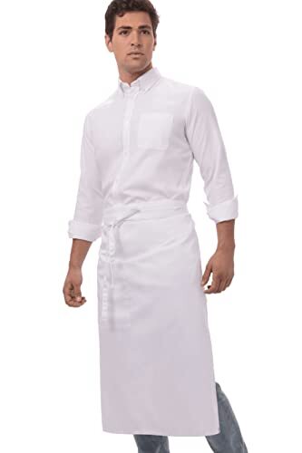 Unisex Bistro Chef Apron White