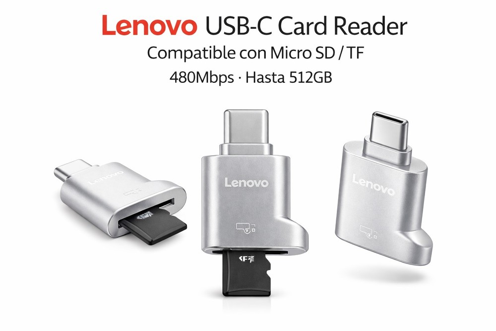 Lenovo Type C Card Reader USB-C TF Micro SD Reader New Sealed