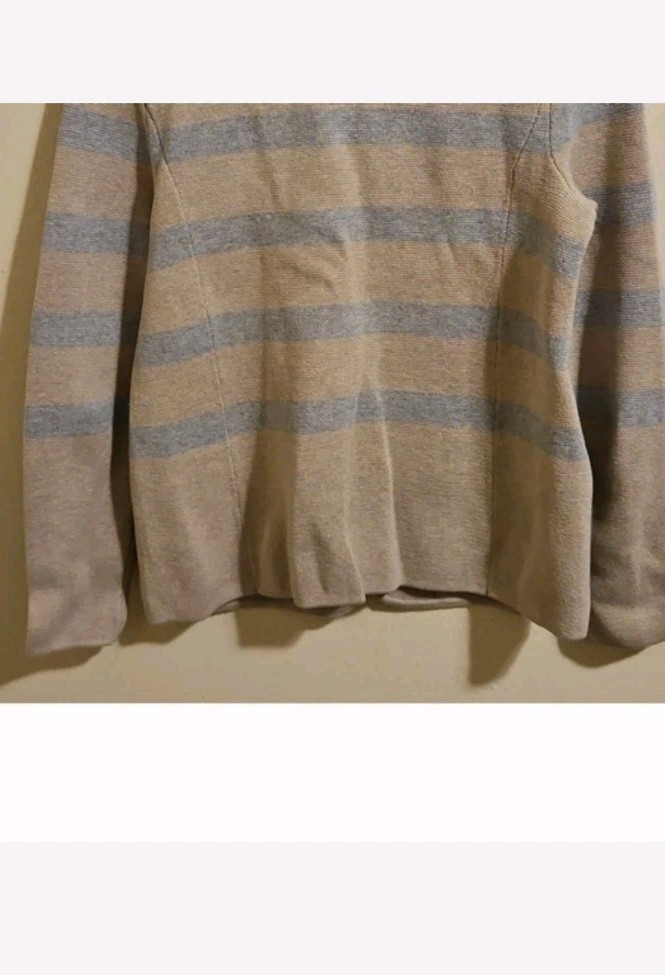 Talbots Size Petite Small Stripe Blazer Sweater Jacket