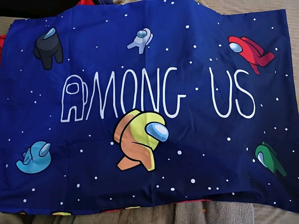 Among Us Crewmate Pillowcase Blue 20 x 30 in Rectangular Video Game