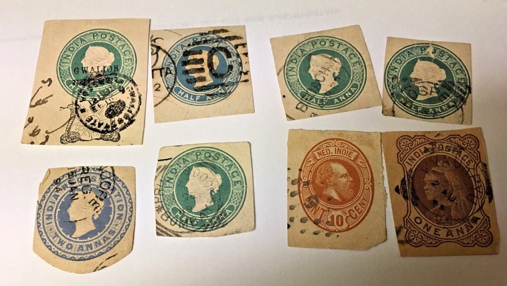 INDIA .STAMPS  CUT SQUARE  MISC LOT