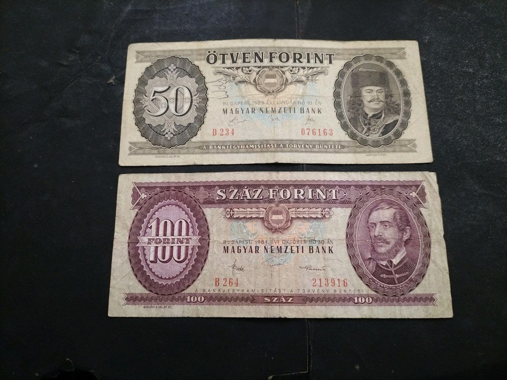 Hungary 2 Different Banknotes