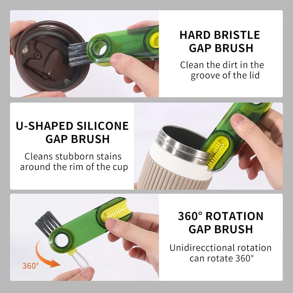 Versatile Insulation Bottle Cleaning Brush Set - Compact and User-Friendly