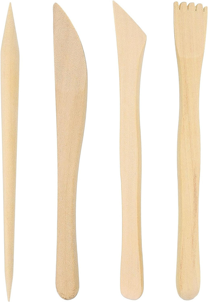 4Pcs Plastic Clay Tools Double-Headed Crafts Modeling Kit Clay Sculpting Tools P