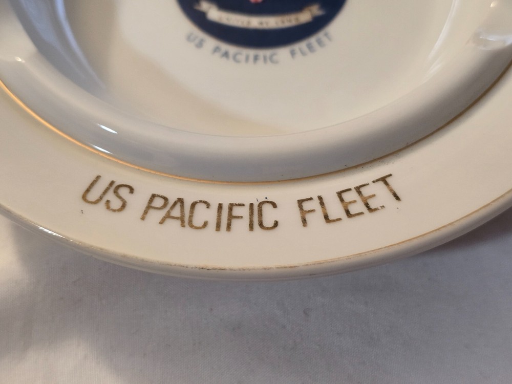 Vintage Navy Commander Amphibious Force US Pacific Fleet Ashtray