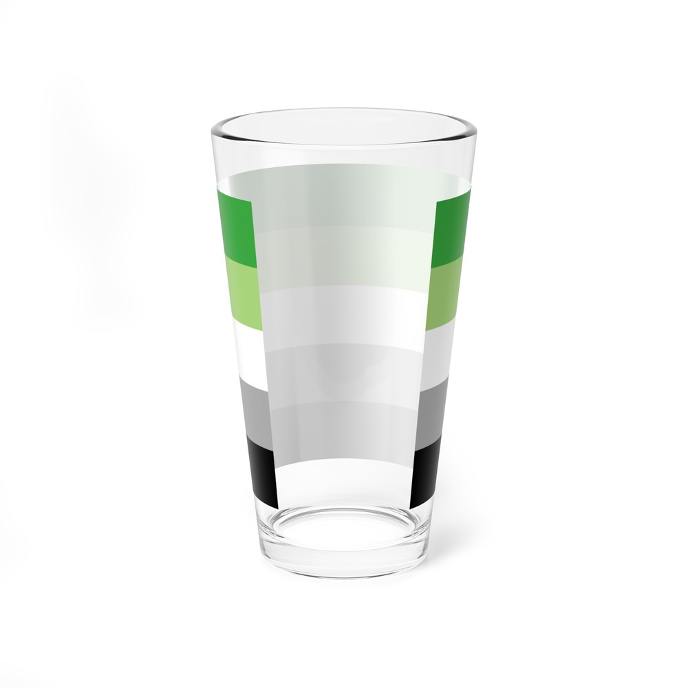Aromantic Pride Flag - Pint Glass 16oz