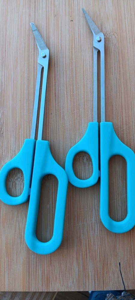 12 Pairs EASY GRIP ANGLED SCISSORS