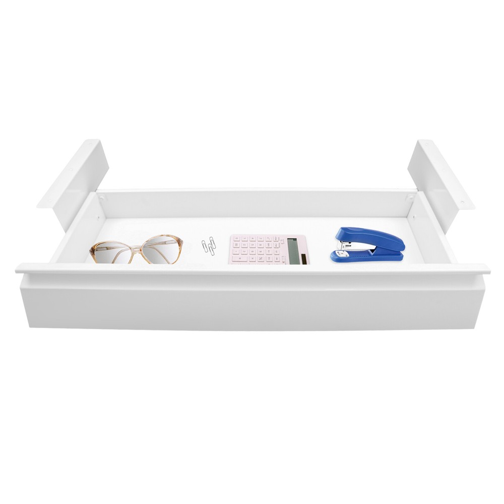 Under Desk Sliding Pull-Out Storage Drawer - Space Saver for Workstations