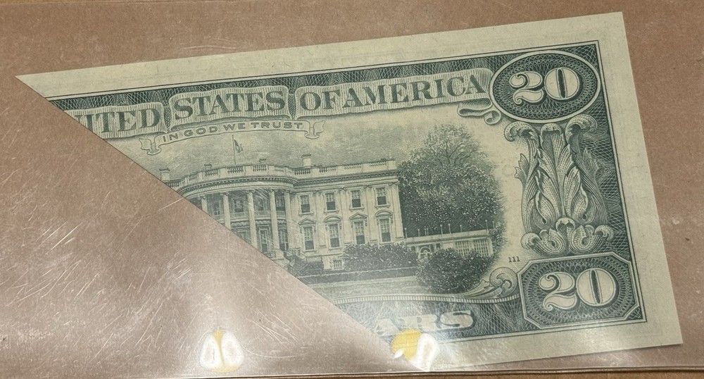 FOLD ERROR 1969B $20 Dollar Bill Crisp UNC