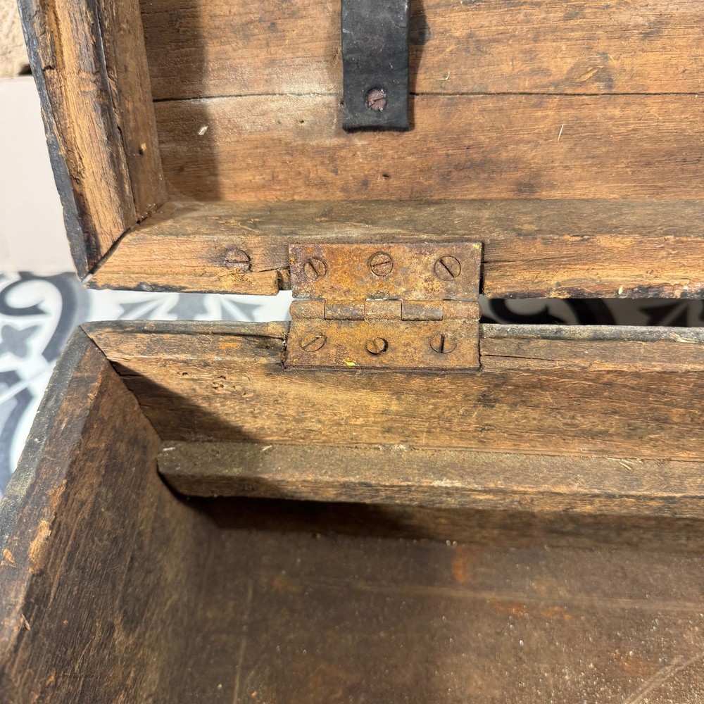 Vintage Workman Tool Chest Pine 1940's Original Iron Hardware