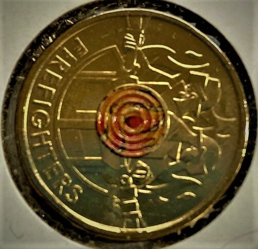 2020 $2  AUSTRALIAN FIRE FIGHTERS COMMEMOATIVE COLOURED COIN