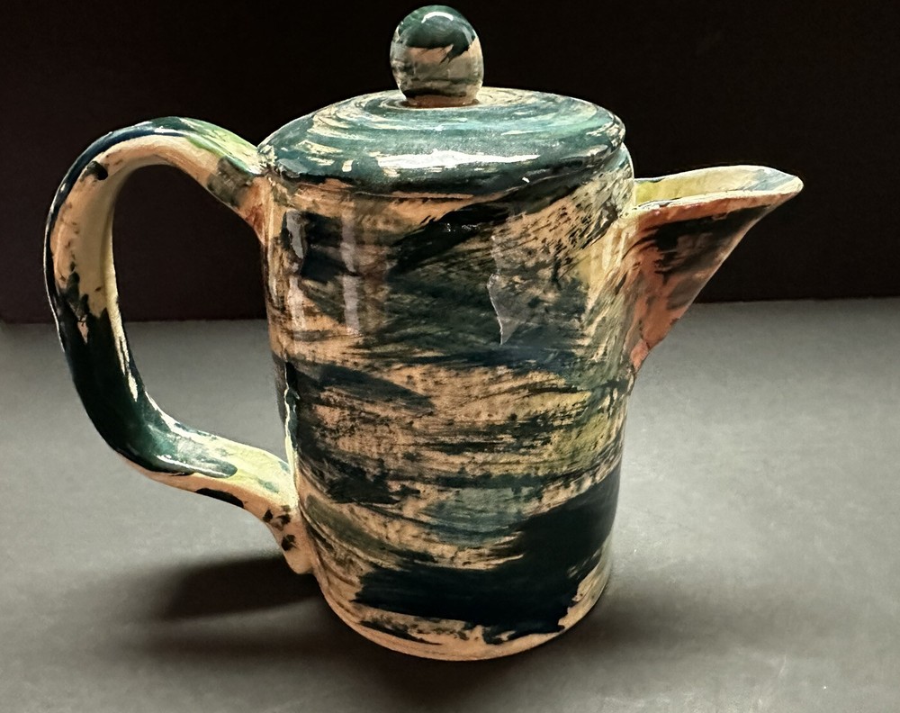Handmade Pottery Pitcher With Lid