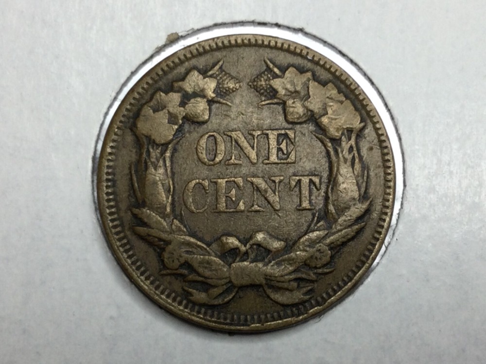 1858 Flying Eagle Cent large letters in extra fine