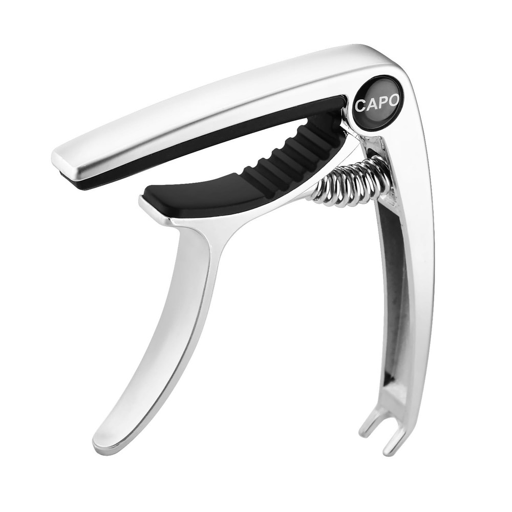 Guitar Capo for Acoustic & Electric Guitars - 6 String Silver Capo