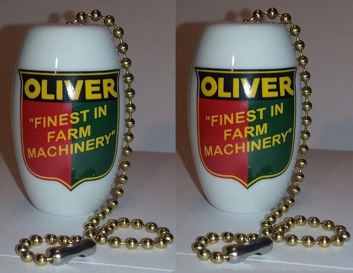 A Charming Set of 2 Oliver Tractor Ceiling Light/ Fan Pulls