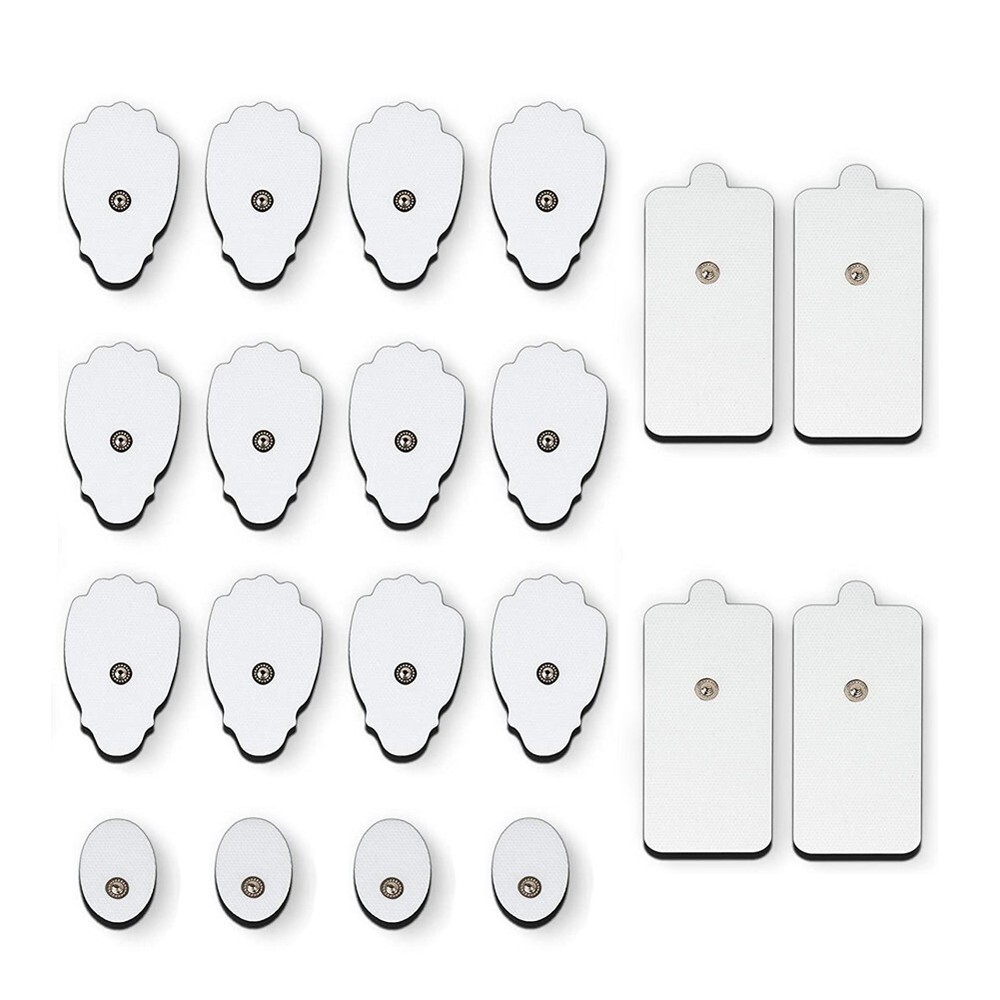20PCS Snap On Replacement Pads For Pulse Massager & Electrode Tens Unit US