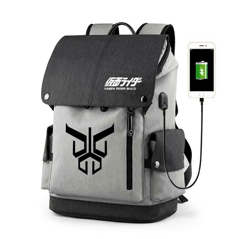 Kamen Rider Unisex High Capacity Laptop Daypack Student Backpack USB Backpack