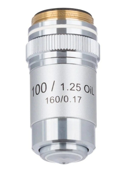 100X OIL ACHROMATIC MICROSCOPE OBJECTIVE *NEW OPEN BOX*