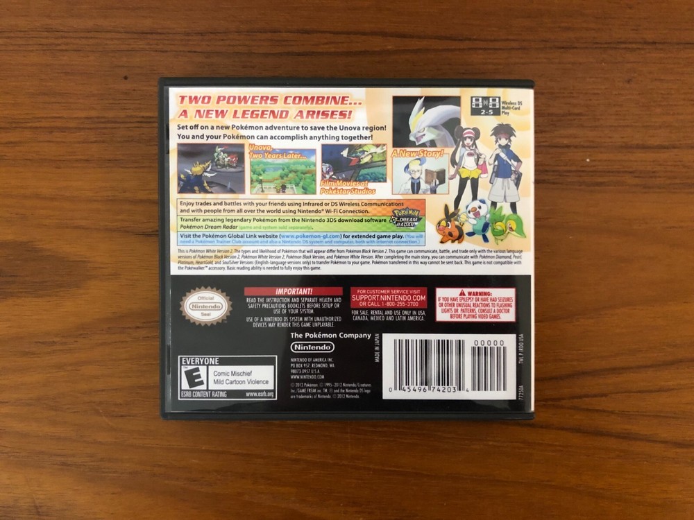 Replacement Case for Pokemon: White Version 2 Nintendo DS