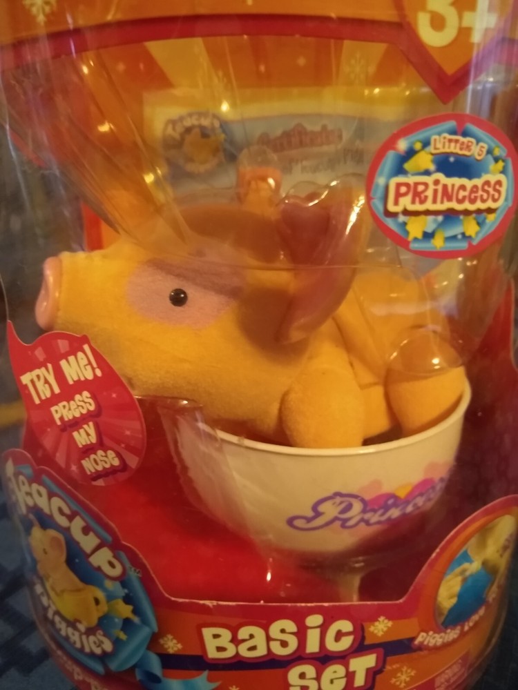 Princess Teacup Piggies Basic Unopened Box Cup Bottle Talking Interactive New