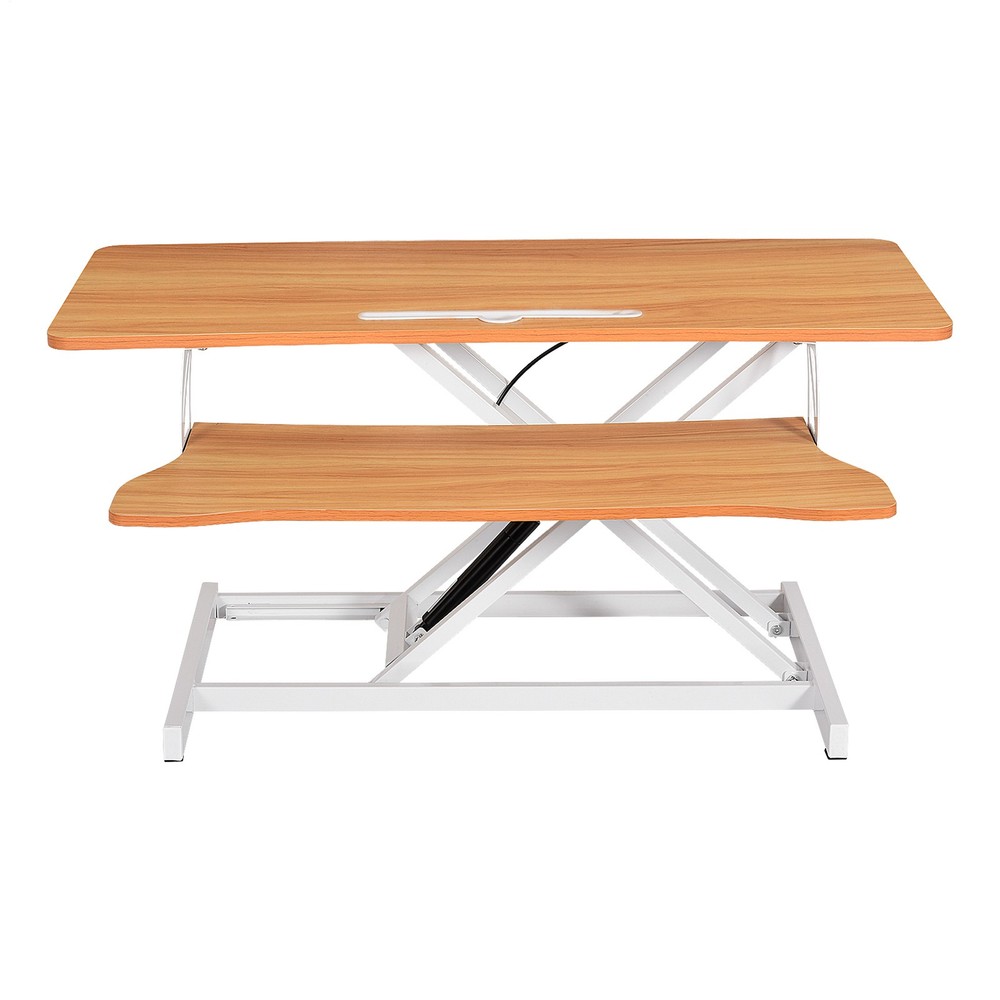 37'' Rustic Home Office Desk Riser Adjustable Standing Desk Converter