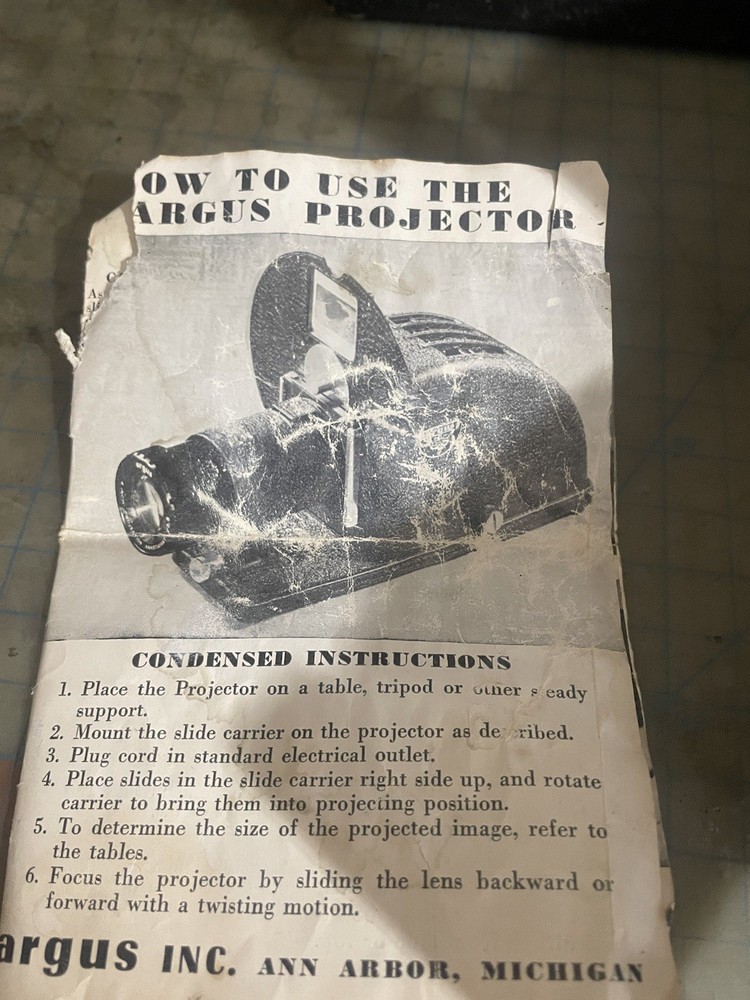 Vintage Argus Slide Projector In Case