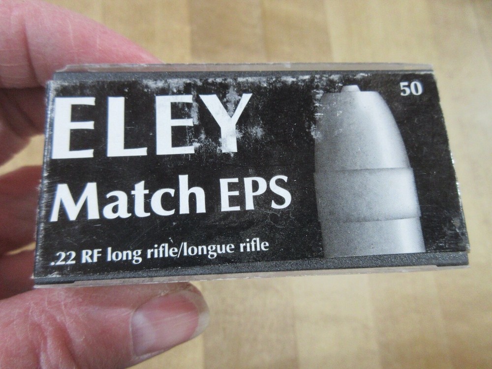 Empty Eley 22 Long Rifle Match EPS ammo  box        (3-24)   (w3)