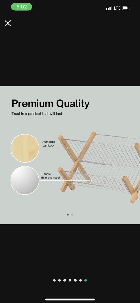 Bamboo dish drying rack