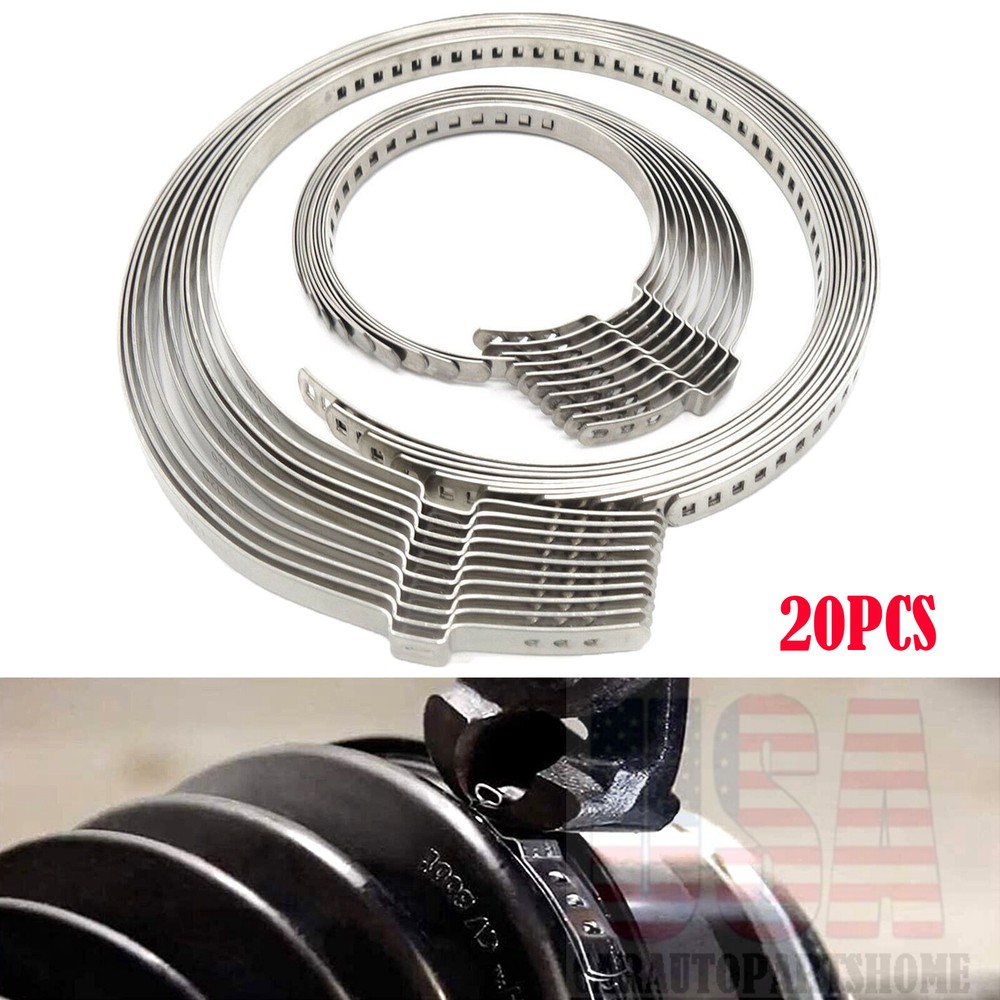 20 Pcs Universal Adjustable Axle CV Joint Boot Crimp Clamps Large + Small Kit US