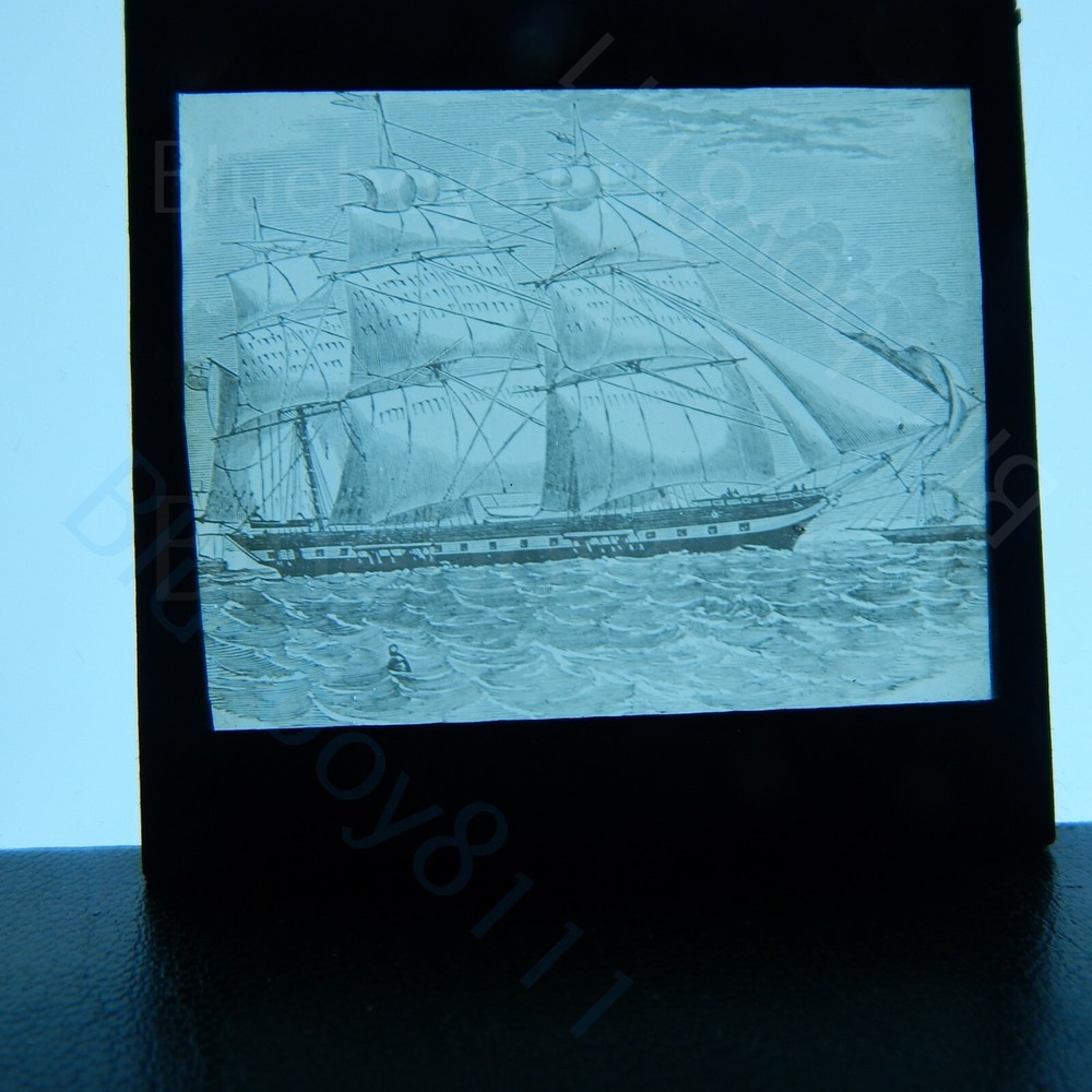 Navy tall ship magic lantern