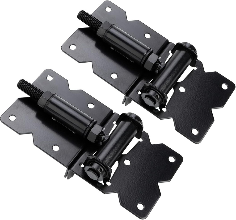 Self Closing Gate Hinges Adjustable Heavy Duty Hardware 90 Degree