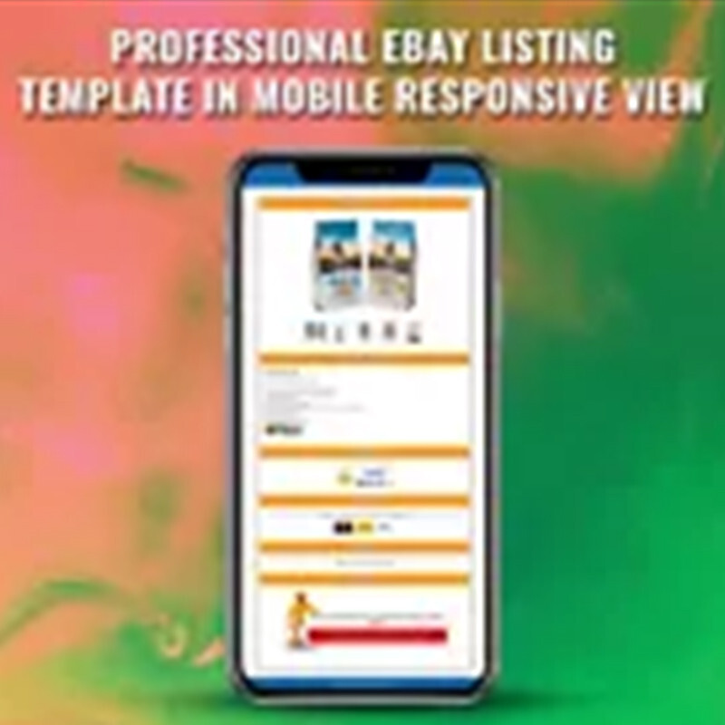Template Listing eBay Mobile Responsive Design Professional 2019 HTTPS