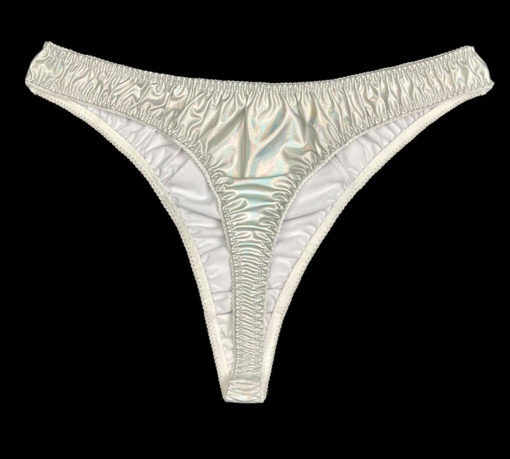 Retro Satin Thong Holographic L