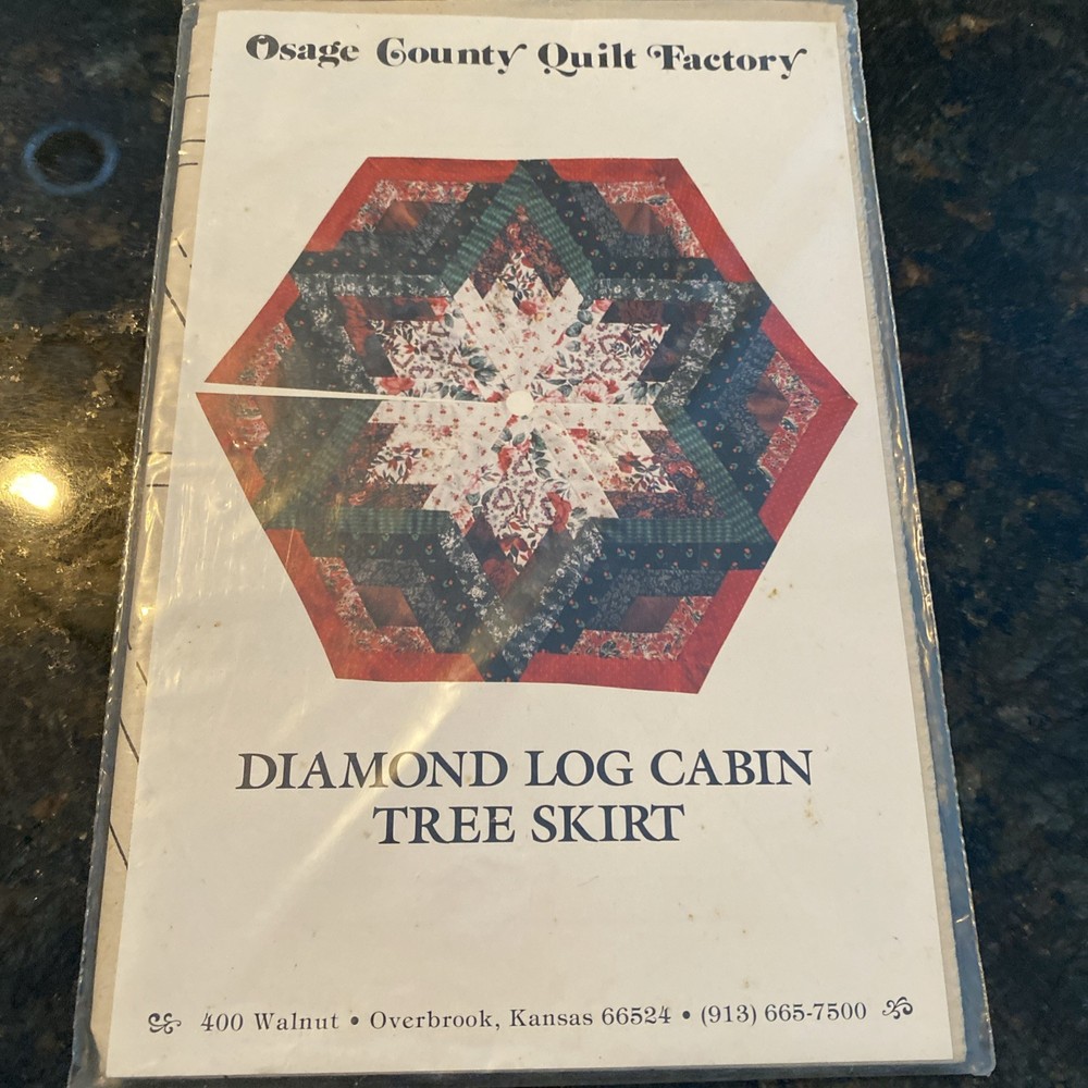 Diamond Log Cabin Tree Skirt Quilting Pattern Osage