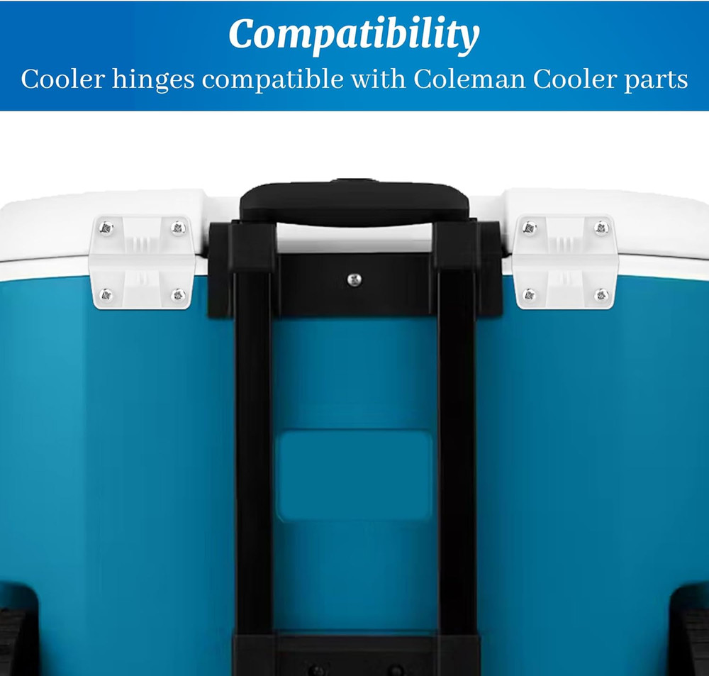 Cooler Hinges Replacement Kit Compatible with Coleman, 4 Pack Plastic Cooler ...