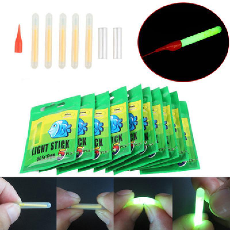 50Pcs Fishing Float Fluorescent Lightstick Light Night Float Rod Lights Dark