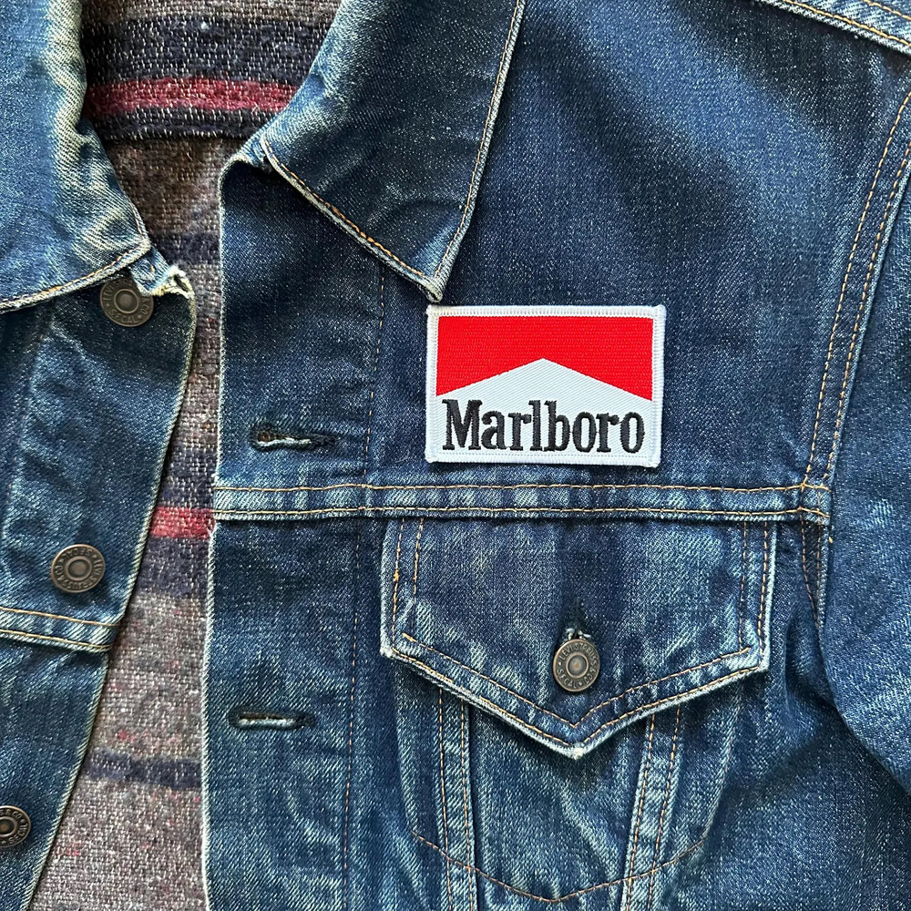 Marlboro cigarettes racing team logo embroidered patch